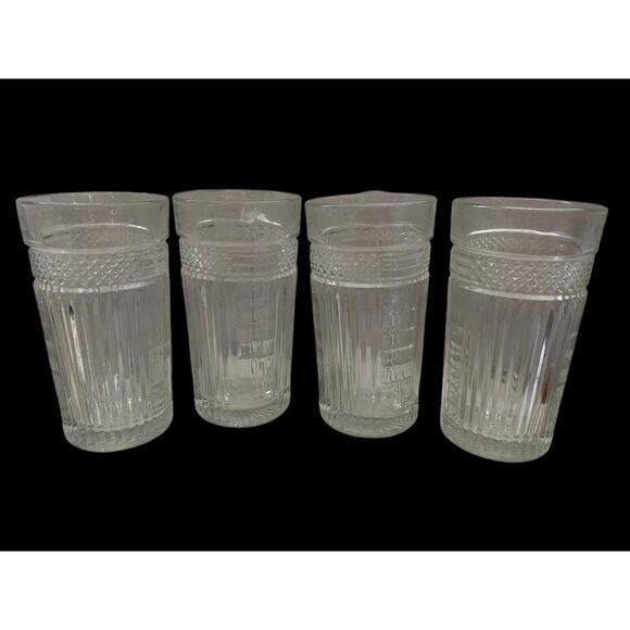 Vintage Libbey USA Radiant 15 oz Tumblers, Glasses Set of 4 Signed Libbey U.S.A. - Picture 1 of 14